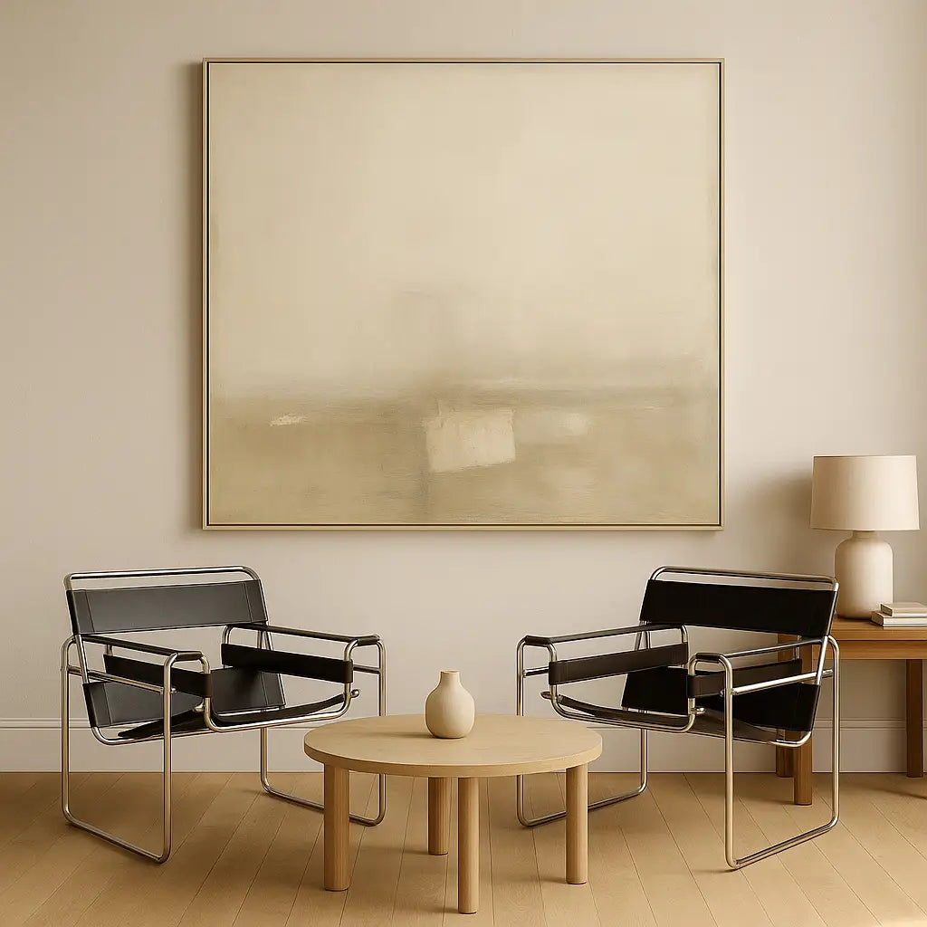 Large paintings that shape the character of a room