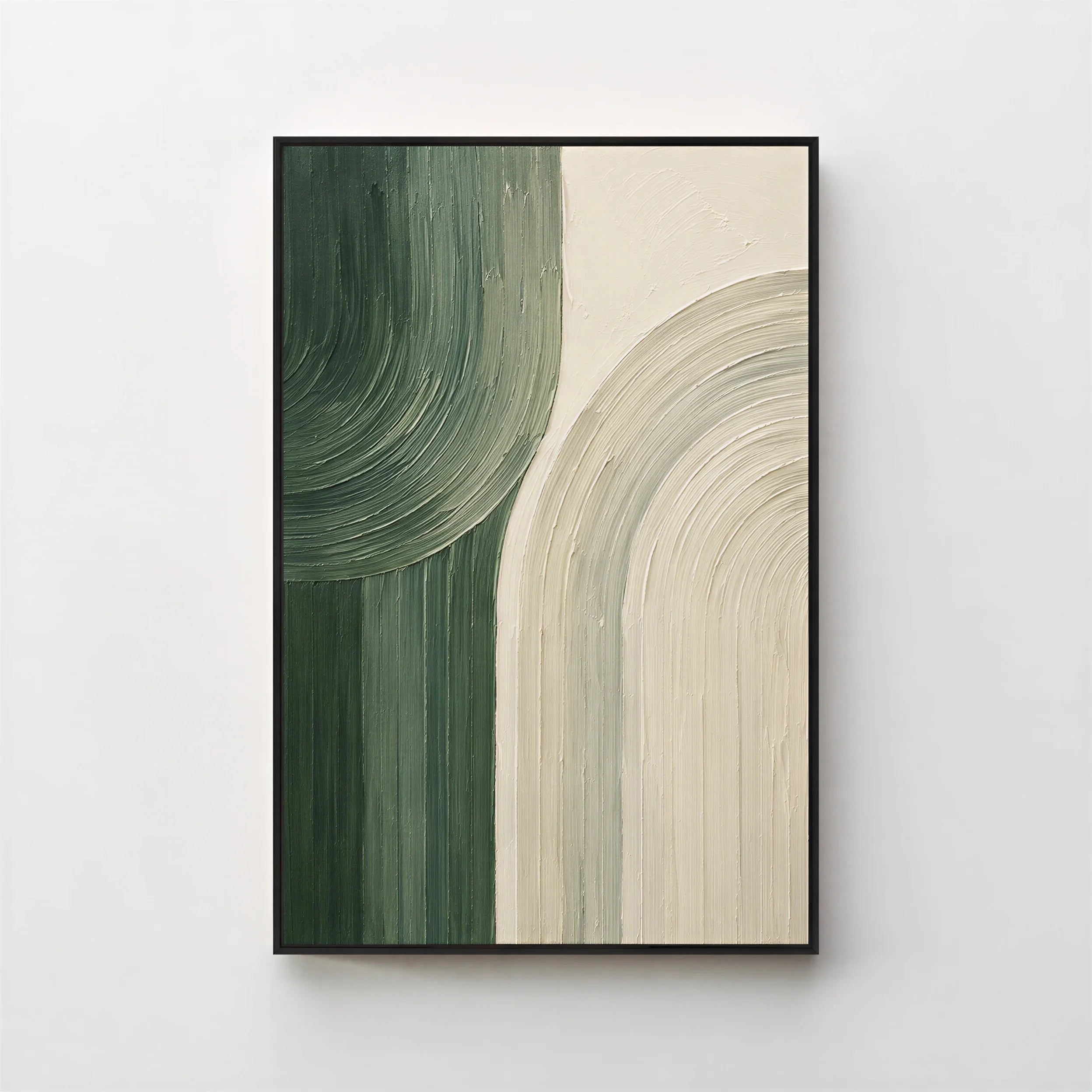 Hand-painted white textured wall art – Crème No. 7 by Scandart Studios
