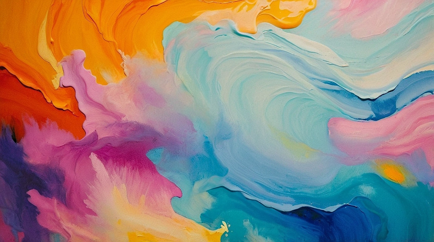 Colorful oil paintings