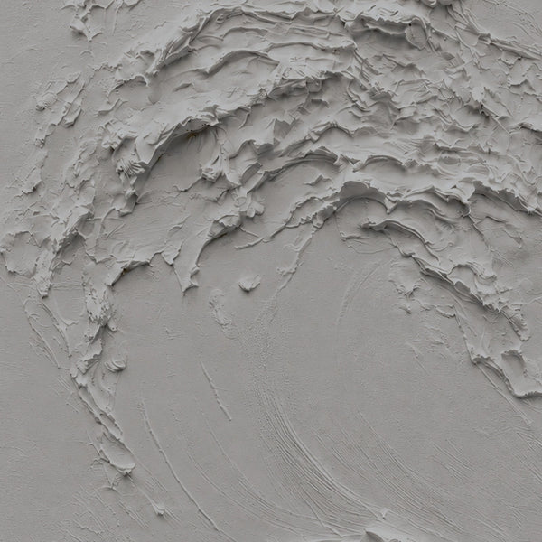 Creme No. 5 Graphite — close-up of the grey textured wave surface