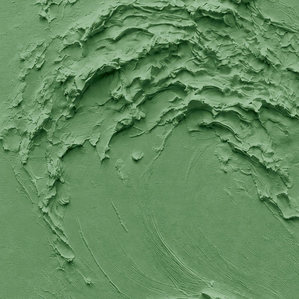 Creme No. 5 Green — close-up of the forest green textured wave surface