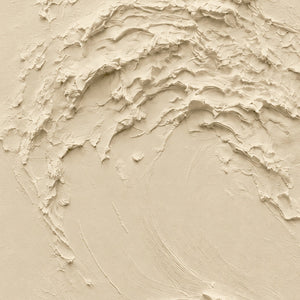 Creme No. 5 Greige — close-up of the warm beige textured wave surface